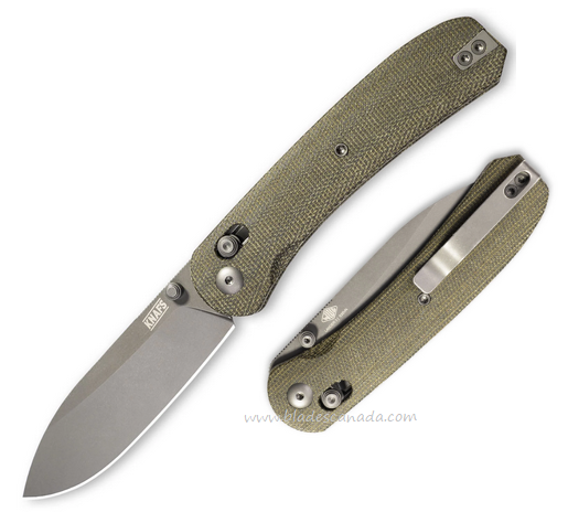 Knafs Lander 2 Folding Knife, S35Vn, Micarta Green