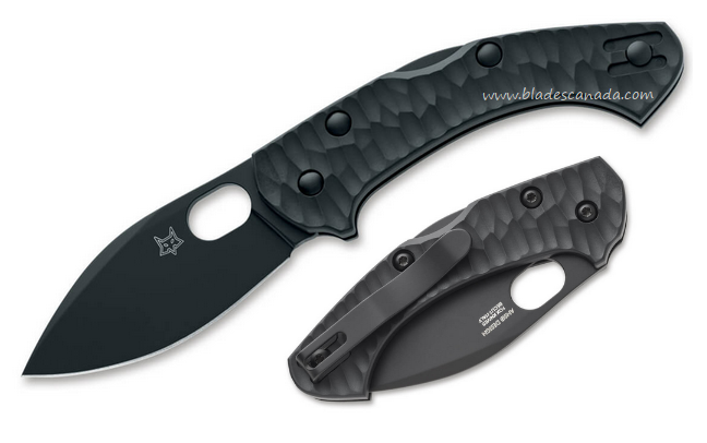 Fox Italy Zero 23.0 Desert Warrior Folding Knife, Stainless Black, FRN Black, 01FX1063