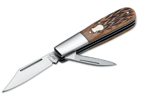 Boker Plus Barlow Folding Knife, 440C, Jigged Bone, 01BO493