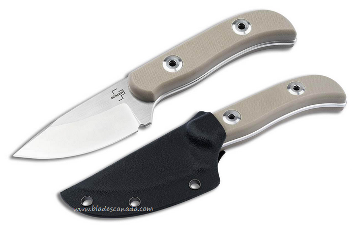 Boker Plus Dasos 2.0 Fixed Blade Knife, D2 Steel, G10 Brown, 02BO111