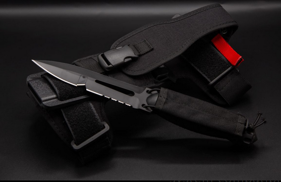 Extrema Ratio Ultramarine Con Sola Fixed Blade Knife, N690 Black, Nylon Black Handle