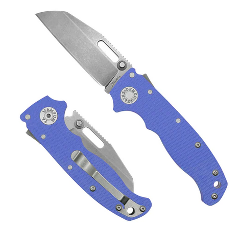 Demko AD20.5 Shark Lock Folding Knife, 20CV Shark Foot, G10 Blue, 096803