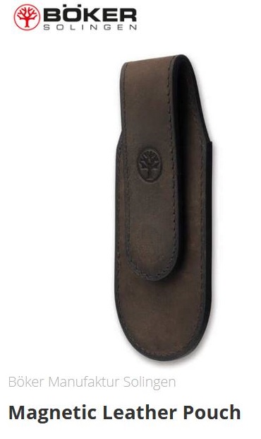 Boker large Magnetic Leather Pouch, 09BO292