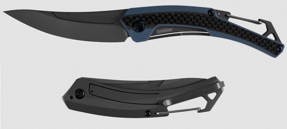 Kershaw Reverb XL Folding Knife, G10/Carbon Fiber, Carabiner Clip, K1225