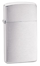Zippo Slim Series Lighter, Brushed Chrome, 1600