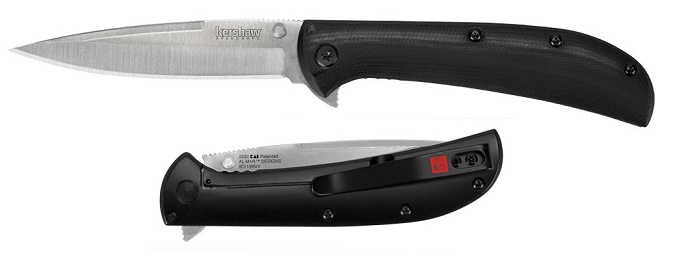 Kershaw Al Mar AM 4 Flipper Framelock Knife, Assisted Opening G10 Black, K2330