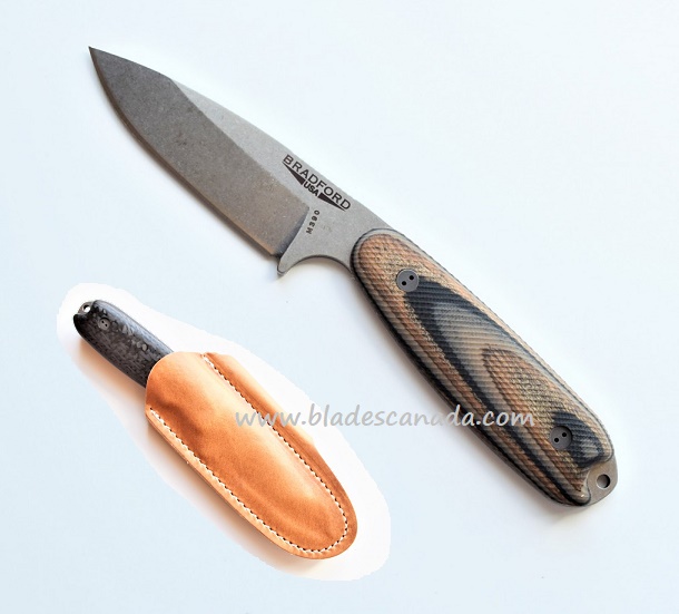 Bradford Guardian 3.5 Sabre Knife, M390 Stonewash, 3D G-Wood, 3.5S-115-M390