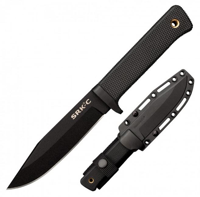 Cold Steel SRK Compact Fixed Blade Knife, SK5 Steel, Secure-Ex Sheath, 49LCKD