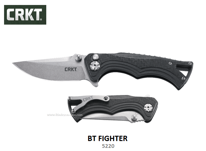 CRKT BT Fighter Compact Folding Knife, GFN Black, CRKT5220