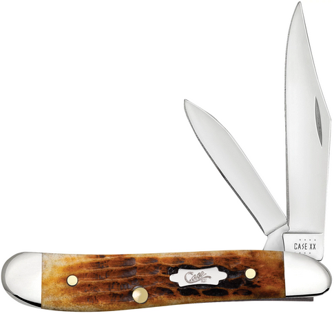 Case XX Peanut Slipjoint Folding Knife, Stainless, Jigged Antique Bone, 52828