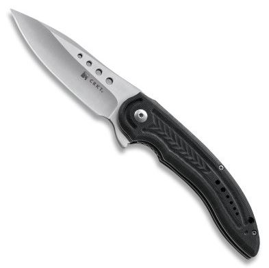 CRKT Carajas Flipper Folding Knife, 12C27 Sandvik, G10 Black, CRKT5340