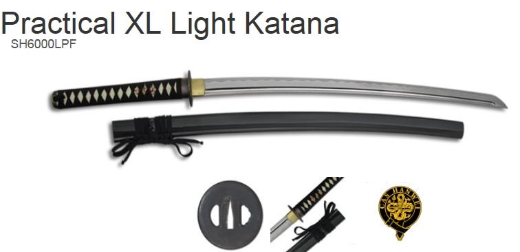 Hanwei XL Practical Light Katana, High Carbon, 6000LPF