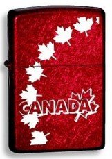 Zippo Canada Lighter, Candy Apple Red, 32126