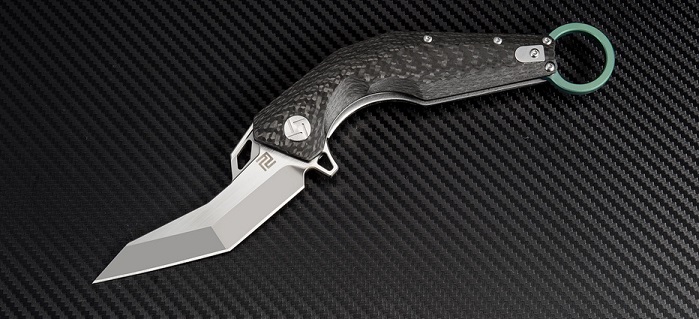 Artisan Cutlery Cobra Flipper Folding Knife, S35VN, Carbon Fiber, 1811GGNS