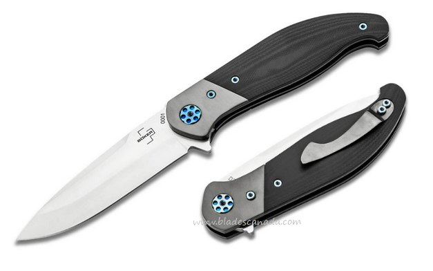 Boker Plus Undertow Flipper Folding Knife, D2 Steel, G10 Black, 01BO694