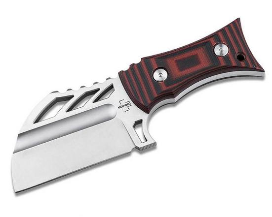 Boker Plus URD XL Fixed Blade Knife, D2, G10 Black/Red, Kydex Sheath, 02BO092
