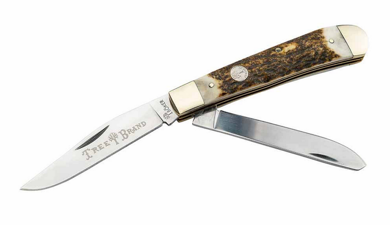 Boker Solingen Traditional Series 2.0 Slipjoint Folding Knife, D2, Stag Handle, 110833ST
