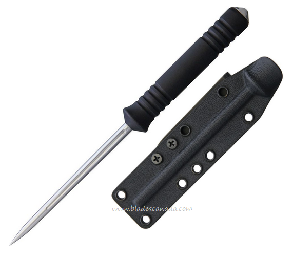 Bastinelli Creations Ice Scream Ice Pick Knife, HDL42o, Aluminum Black, Kydex Sheath, BAS217B
