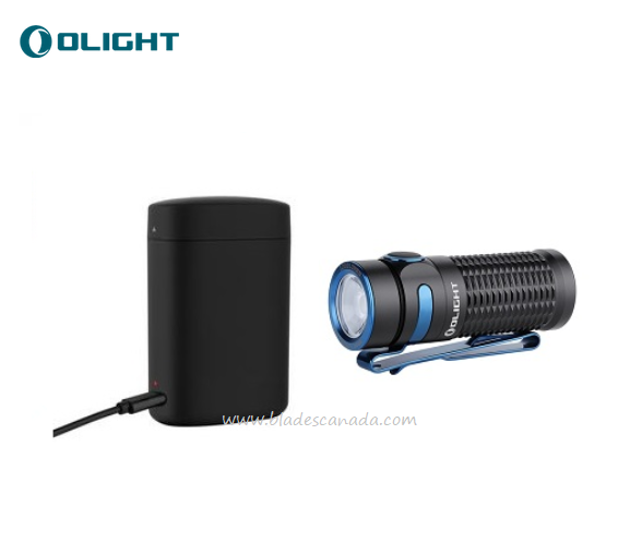 Olight Baton 3 Rechargeable Mini Flashlight, Black Premium Edition - 1200 Lumens