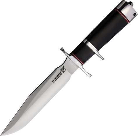 Blackjack Classic Model 7 Subhilt Fixed Blade Knife, A2 Satin, Micarta Black, Leather Sheath, BCB7BMSH