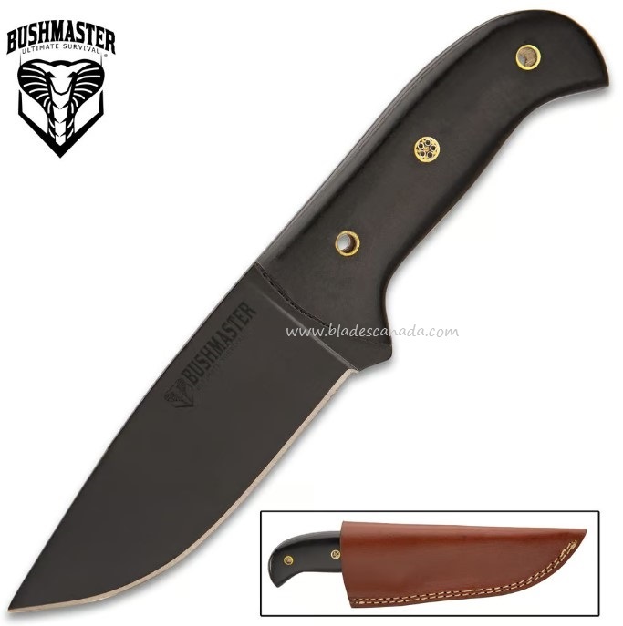 Bushmaster Compact Fixed Blade Knife, 1095 Carbon Steel, Micarta Handle, BK5100