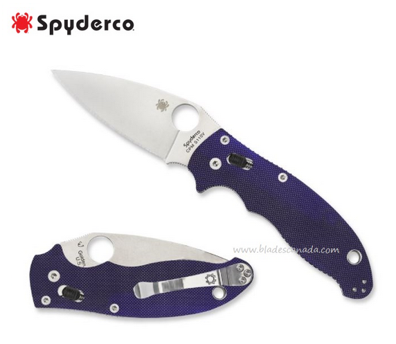 Spyderco Manix 2 Folding Knife, CPM S110V, G10 Blue, C101GPDBL2