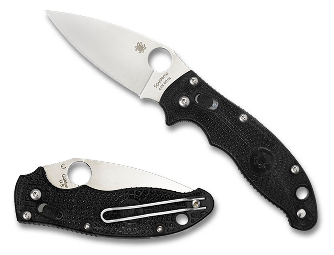 Spyderco Manix 2 Lightweight Folding Knife, CTS BD1N, FRCP Black (w/body Screws), C101PBK2