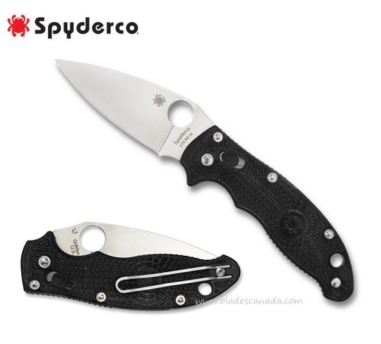 Spyderco Manix 2 Lightweight Folding Knife, CTS BD1N, FRN Black (w/ Rivets), C101PBK2