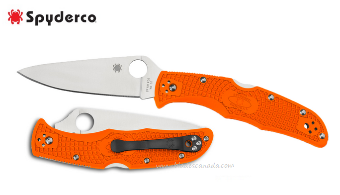 Spyderco Endura 4 Folding Knife, VG10, FRN Orange, C10FPOR