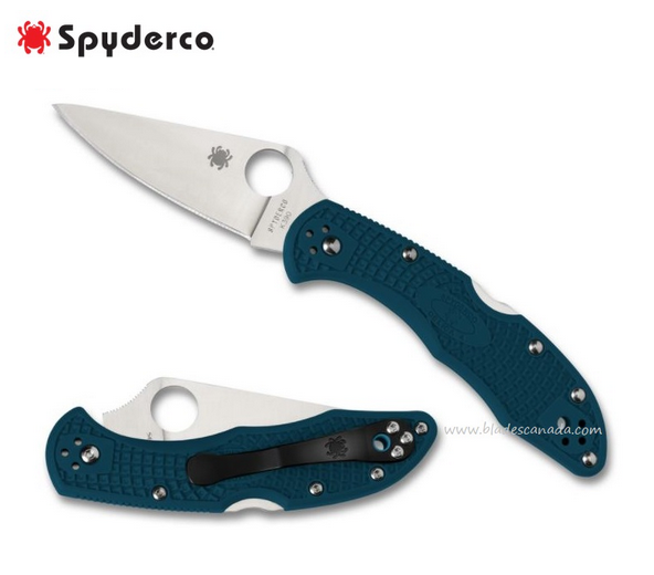 Spyderco Delica 4 Folding Knife, K390, FRN Blue, C11FPK390
