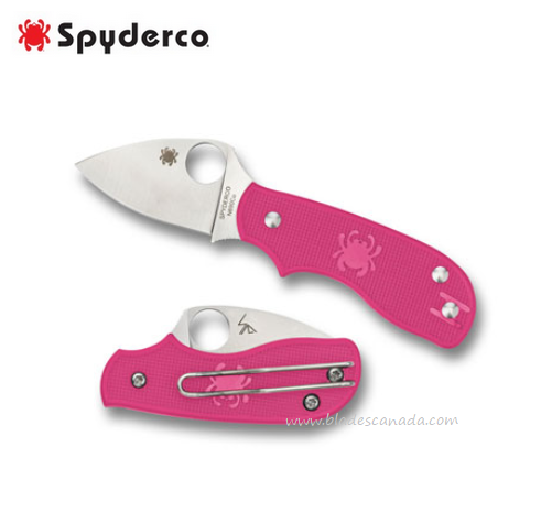 Spyderco Squeak Folding Knife, N690Co, FRN Pink, C154PPN