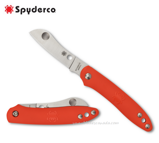 Spyderco Rodie Folding Knife, N690Co, FRN Orange, C189POR