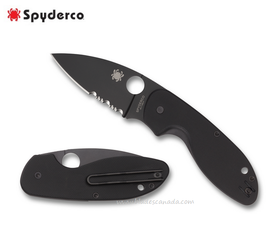 Spyderco Efficient Folding Knife, G10 Black, C216GPSBBK