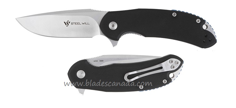 Steel Will Cutjack Flipper Folding Knife, M390, G10 Black, C22-2BK