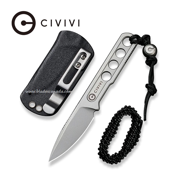 CIVIVI Circulus Compact Fixed Blade Knife, Kydex Sheath, C22012-2
