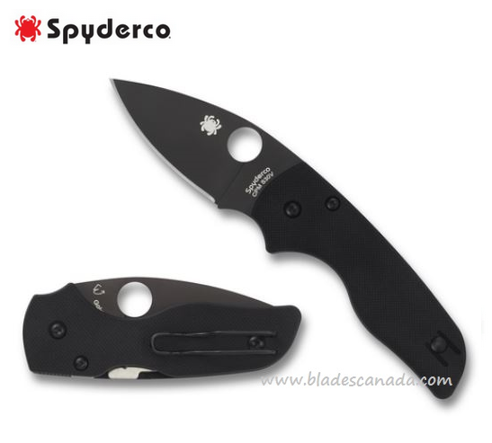 Spyderco Lil' Native Compression Lock Folding Knife, S30V, G10 Black, C230GPBBK