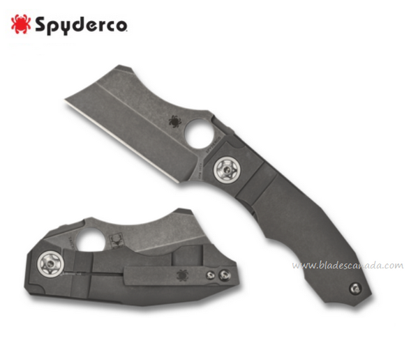Spyderco Stovepipe Framelock Folding Knife, CPM 20CV, Titanium, C260TIP