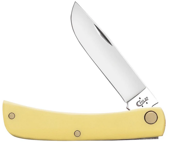 Case Sod Buster Jr Slipjoint Folding Knife, Carbon, Synthetic Yellow, 00032
