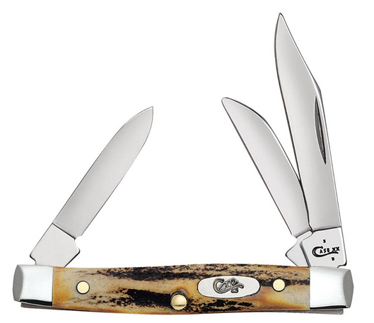 Case Small Stockman Slipjoint Folding Knife, Stainless Steel, Genuine Stag, 00178