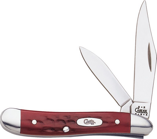 Case Peanut Slipjoint Folding Knife, Stainless Steel, Bone Red Pocket Worn, 00781