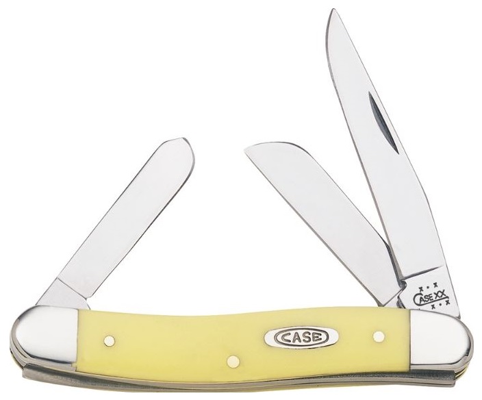 Case Stockman Folding Knife, Yellow Handle, 00035