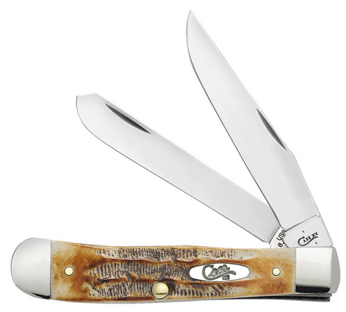 Case Trapper Slipjoint Folding Knife, Stainless Steel, BoneStag, 03573