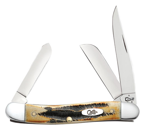 Case Medium Stockman Slipjoint Folding Knife, Stainless Steel, BoneStag, 03578