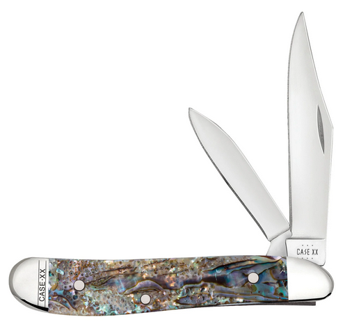 Case Peanut Slipjoint Folding Knife, Stainless Steel, Albalone Handle, 12025