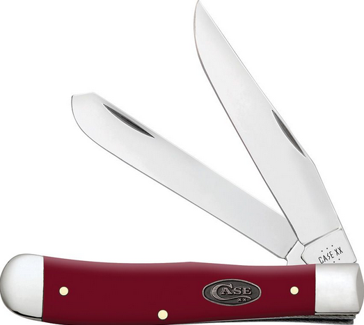 Case Trapper Slipjoint Folding Knife, Stainless Steel, Mulberry Smooth Handles, 30460