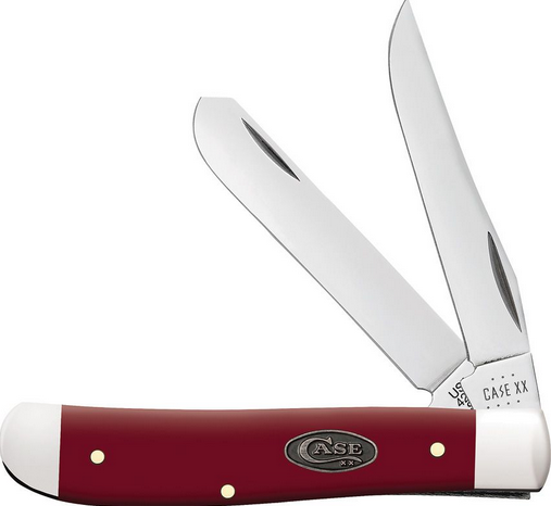 Case Mini Trapper Slipjoint Folding Knife, Stainless Steel, Mulberry Smooth Handles, 30461