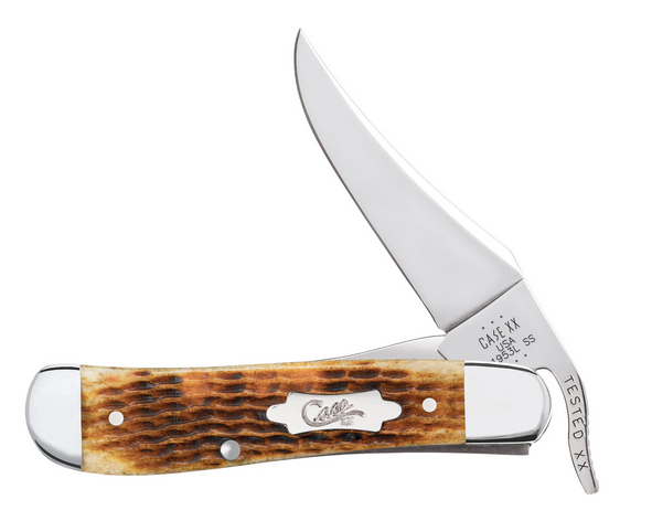 Case RussLock Folding Knife, Stainless, Jig Antique Bone, 52850