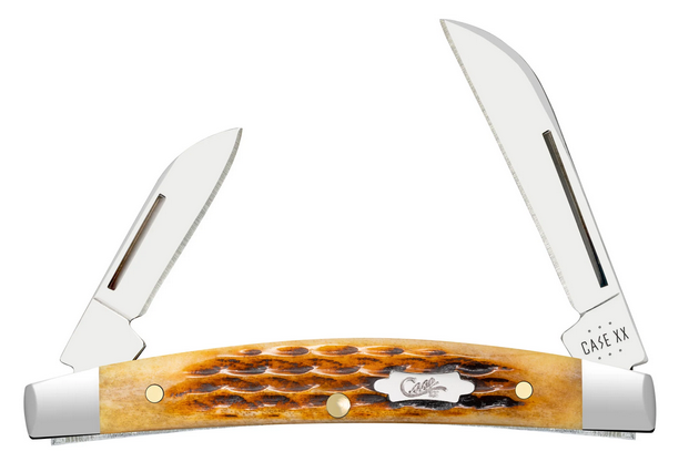 Case Small Congress Slipjoint Folding Knife, Stainless Steel, Antique Bone Corn Cob Jig, 52851