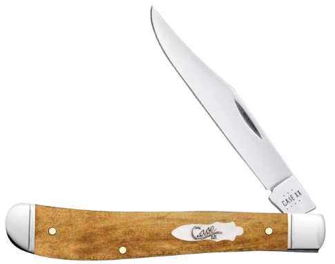 Case Slimline Trapper Slipjoint Folding Knife, Stainless Steel, Antique Bone, 58203