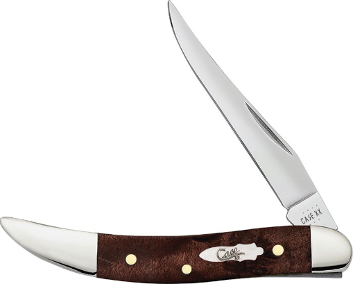 Casse Small Texas Toothpick Slipjoint Folding Knife, Stainless Steel, Brown Maple Burl Wood, 64066